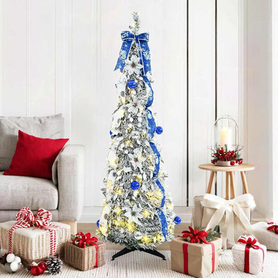 Vidaxx sapin de Noël artificiel avec 100 LED en PVC blanc standard 150 cm