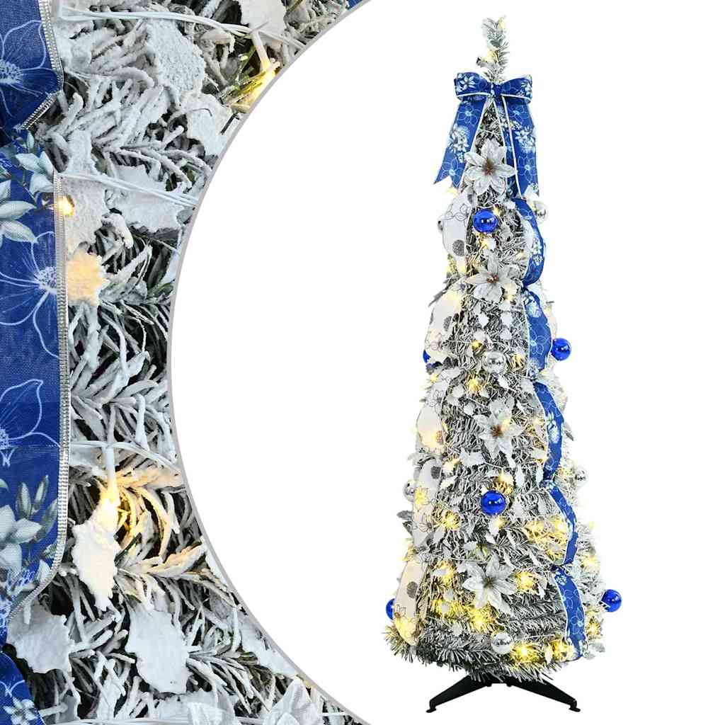 Vidaxx sapin de Noël artificiel avec 100 LED en PVC blanc standard 150 cm