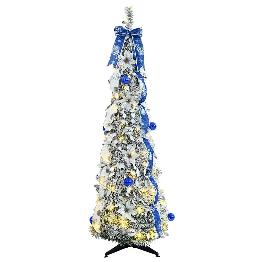 Vidaxx sapin de Noël artificiel avec 100 LED en PVC blanc standard 150 cm