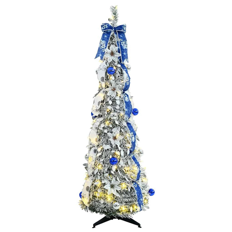 Vidaxx sapin de Noël artificiel avec 100 LED en PVC blanc standard 150 cm