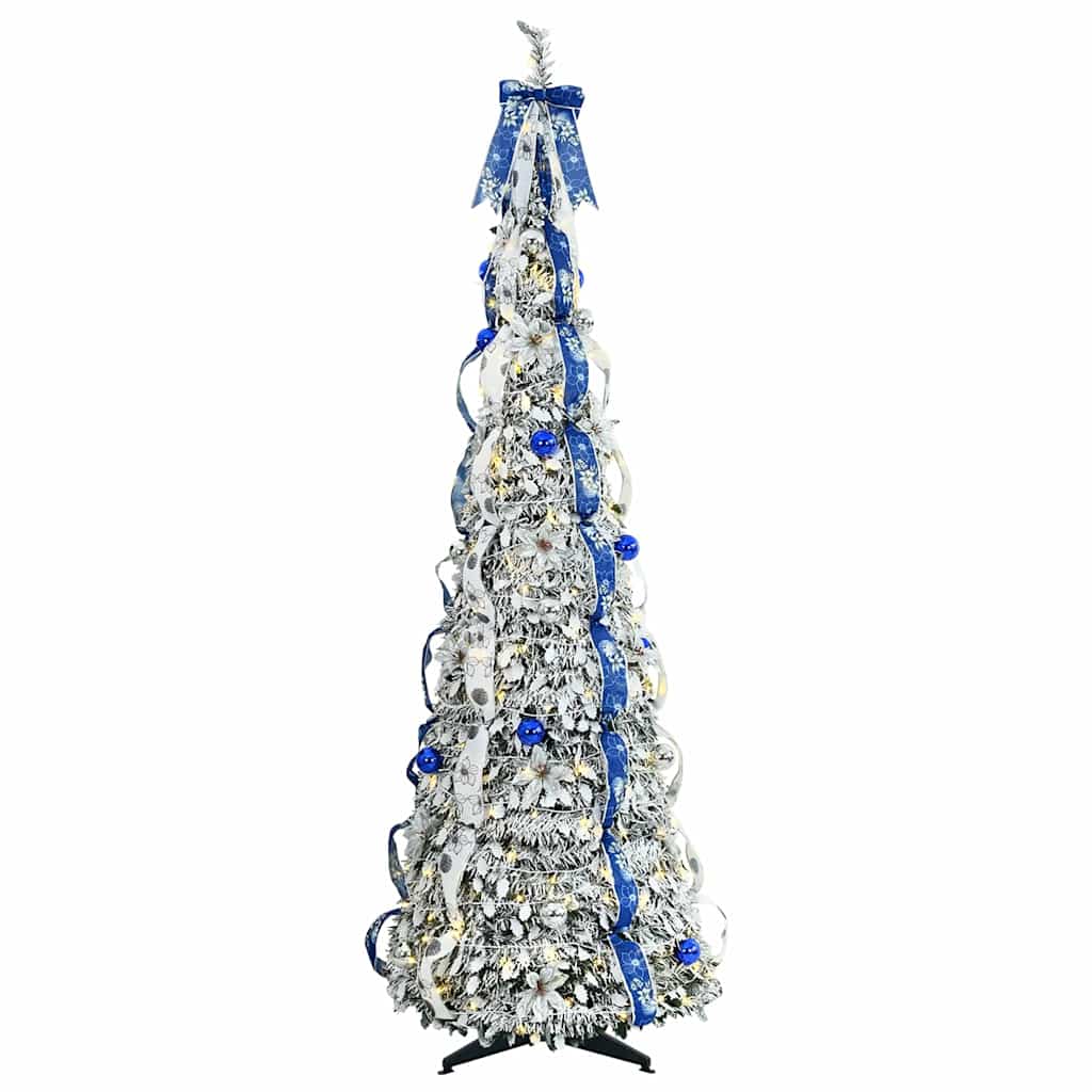 Vidaxx sapin de Noël artificiel avec 150 LED en PVC blanc standard 180 cm