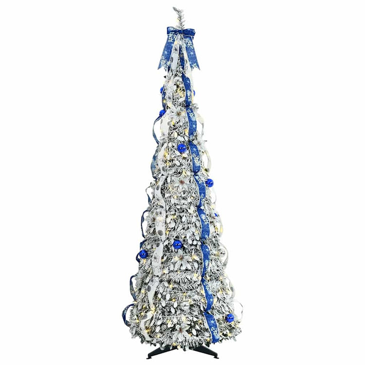 Vidaxx sapin de Noël artificiel avec 150 LED en PVC blanc standard 180 cm