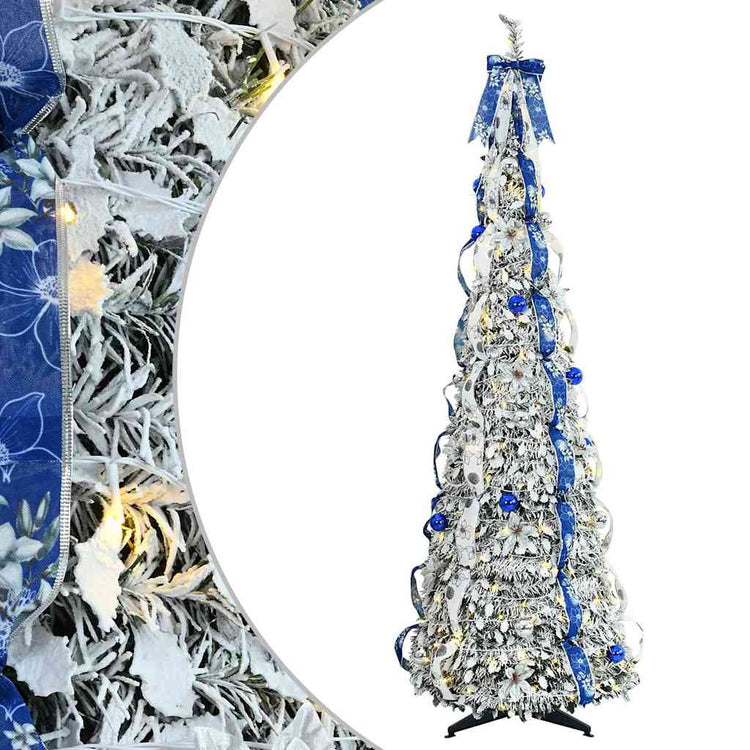 Vidaxx sapin de Noël artificiel avec 200 LED en PVC blanc standard 210 cm