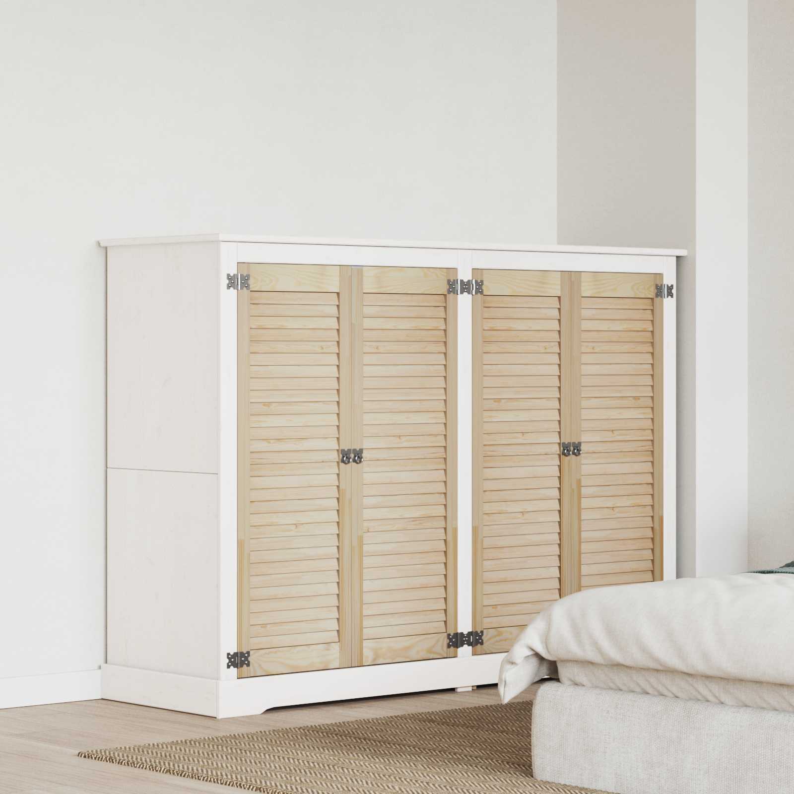 Vidaxx porte de placard 4 pcs naturel 110 x 2,1 x 39,5 cm bois de pin massif