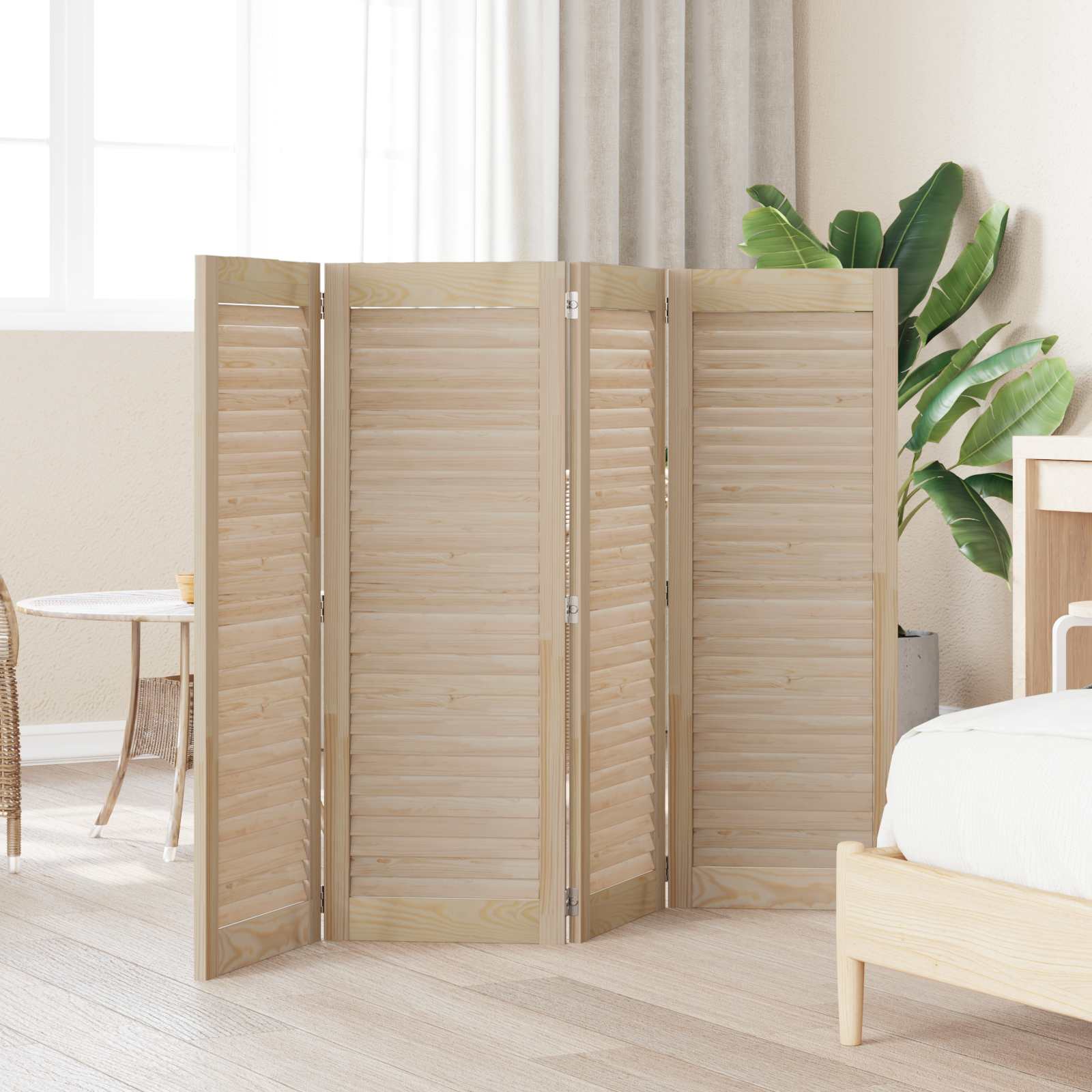 Vidaxx porte de placard 4 pcs naturel 110 x 2,1 x 39,5 cm bois de pin massif