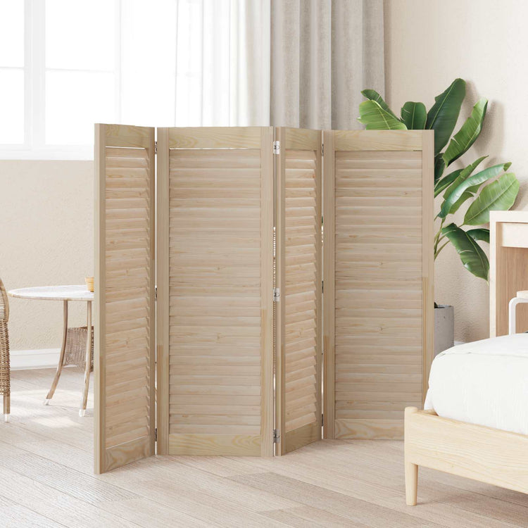 Vidaxx porte de placard 4 pcs naturel 110 x 2,1 x 39,5 cm bois de pin massif