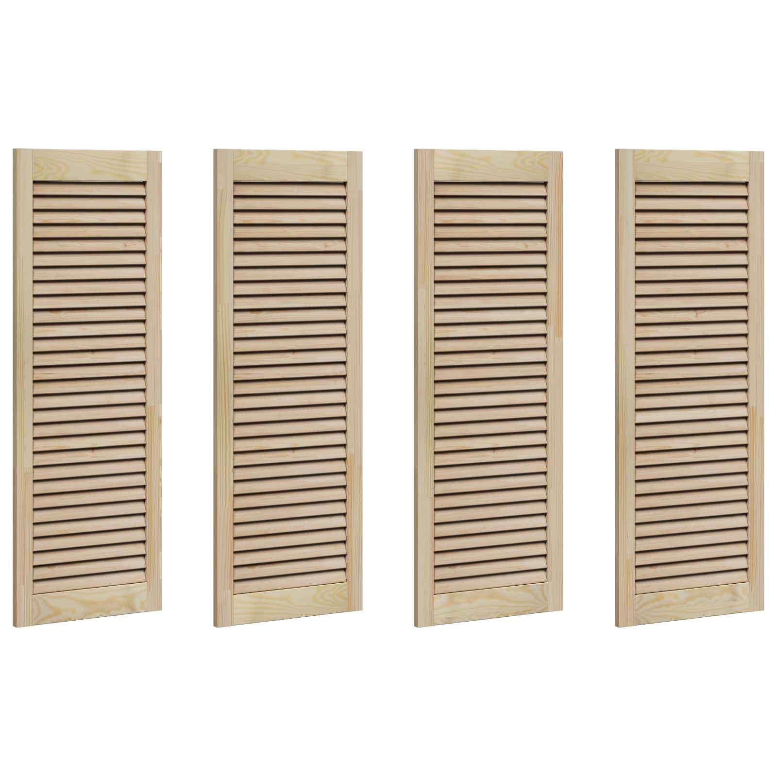 Vidaxx porte de placard 4 pcs naturel 110 x 2,1 x 39,5 cm bois de pin massif