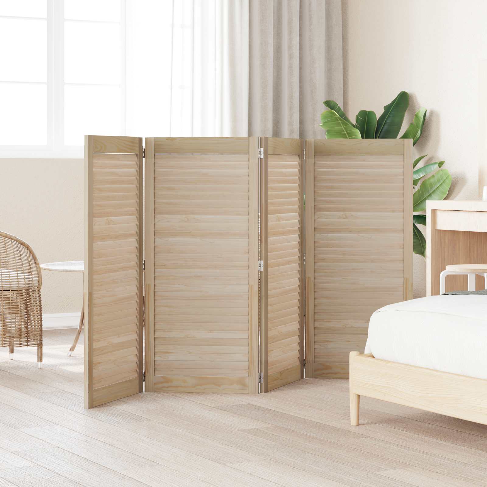 Vidaxxl porte d'armoire 4 pcs naturel 110 x 2 x 49,5 cm bois de pin massif