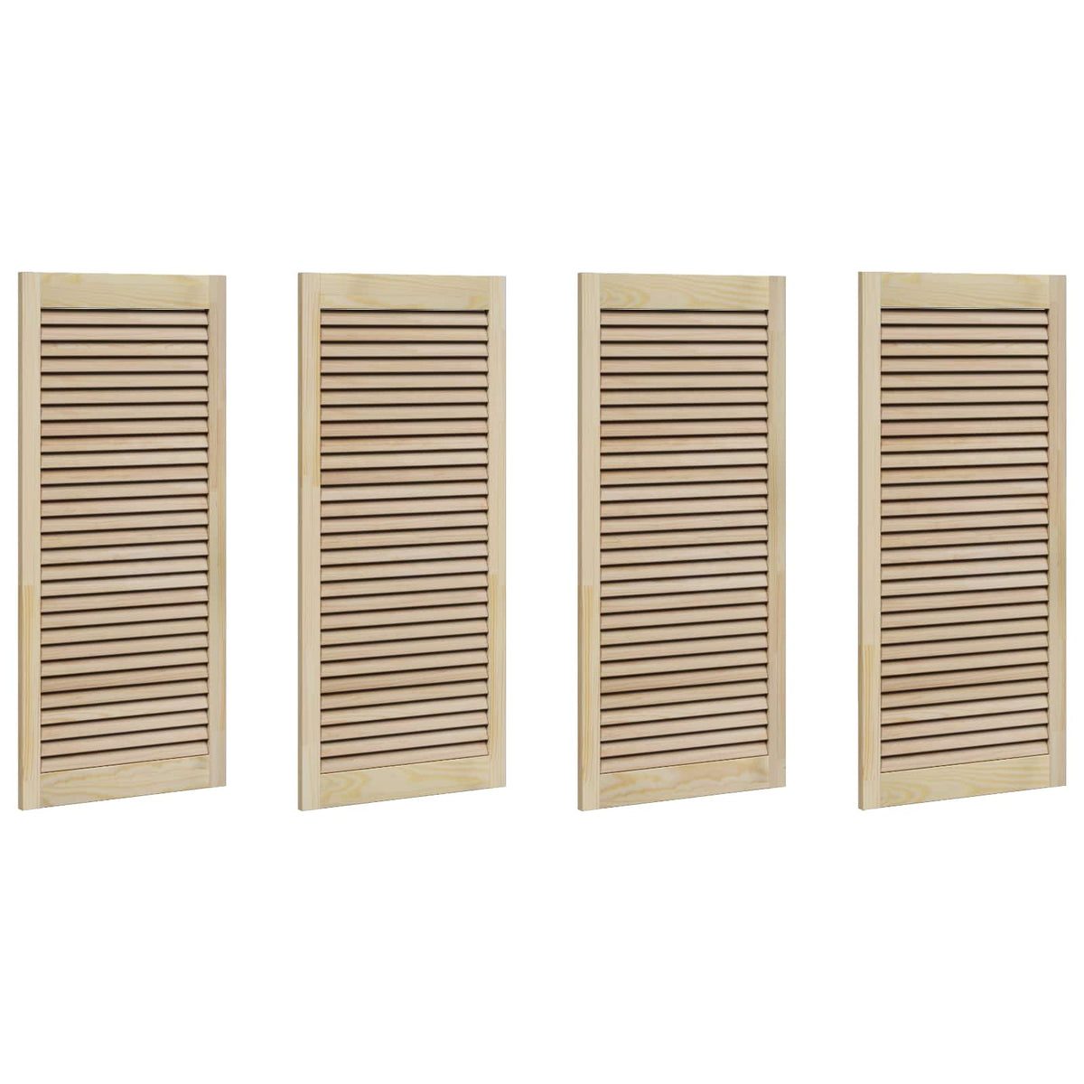Vidaxxl porte d'armoire 4 pcs naturel 110 x 2 x 49,5 cm bois de pin massif