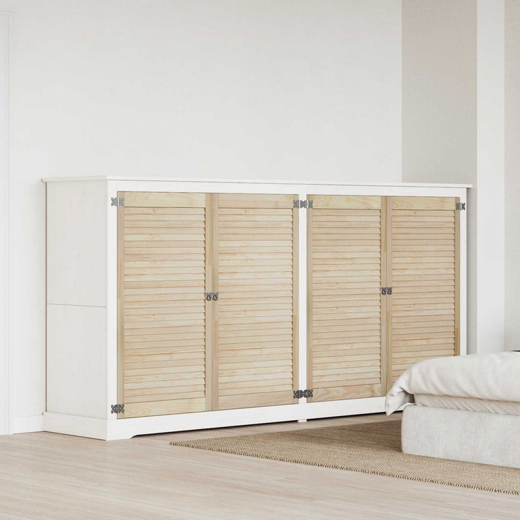 Vidaxxl porte d'armoire 4 pcs naturel 110 x 2,1 x 59,5 cm bois de pin massif