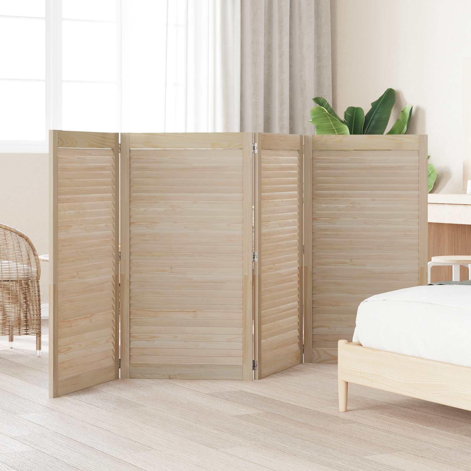 Vidaxxl porte d'armoire 4 pcs naturel 110 x 2,1 x 59,5 cm bois de pin massif