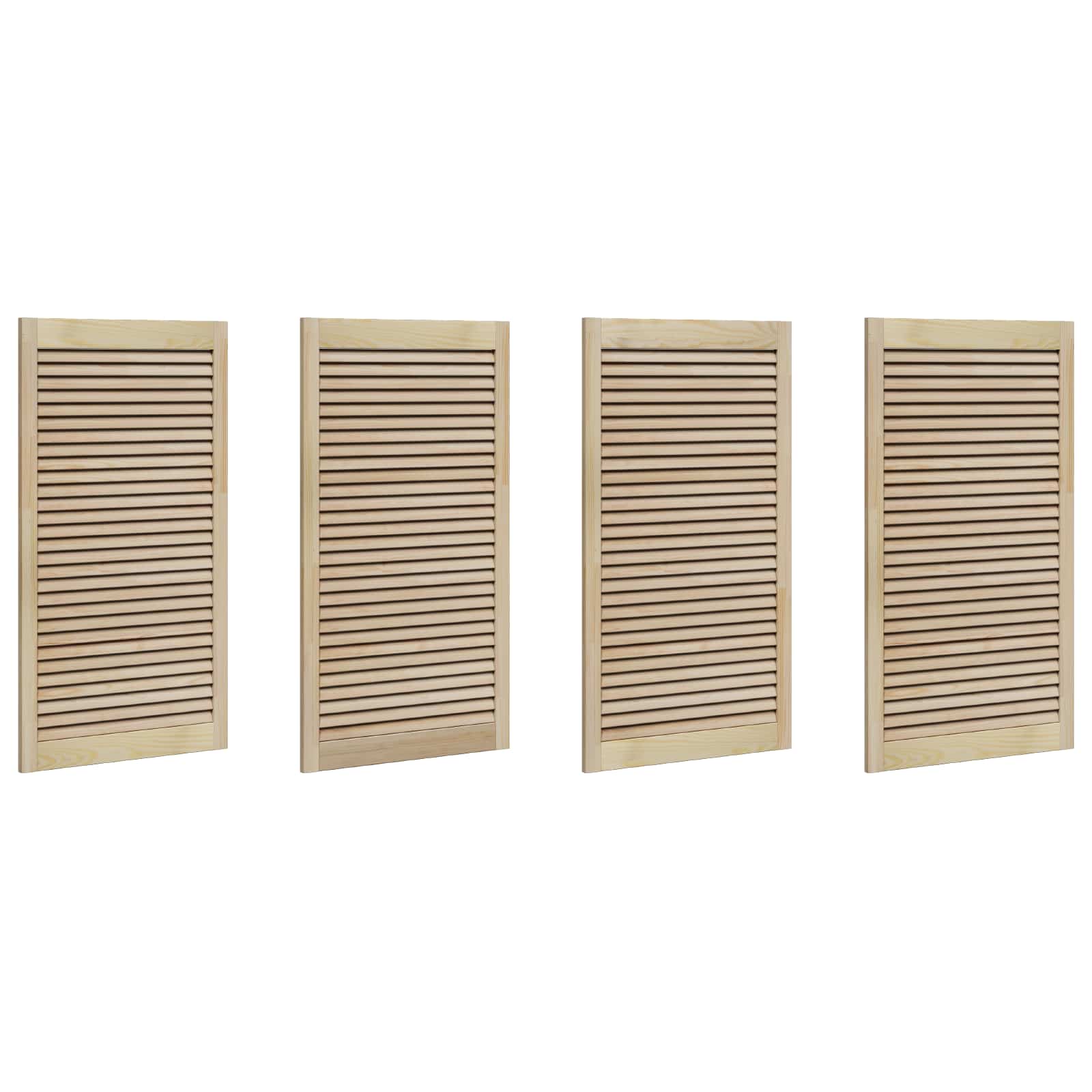 Vidaxxl porte d'armoire 4 pcs naturel 110 x 2,1 x 59,5 cm bois de pin massif