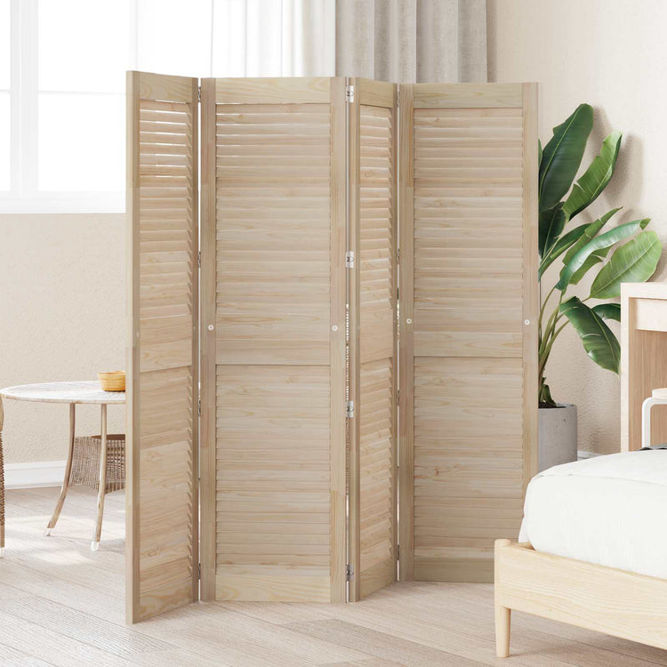 Vidaxx porte de placard 4 pcs naturel 140,5 x 2,1 x 39,5 cm bois de pin massif