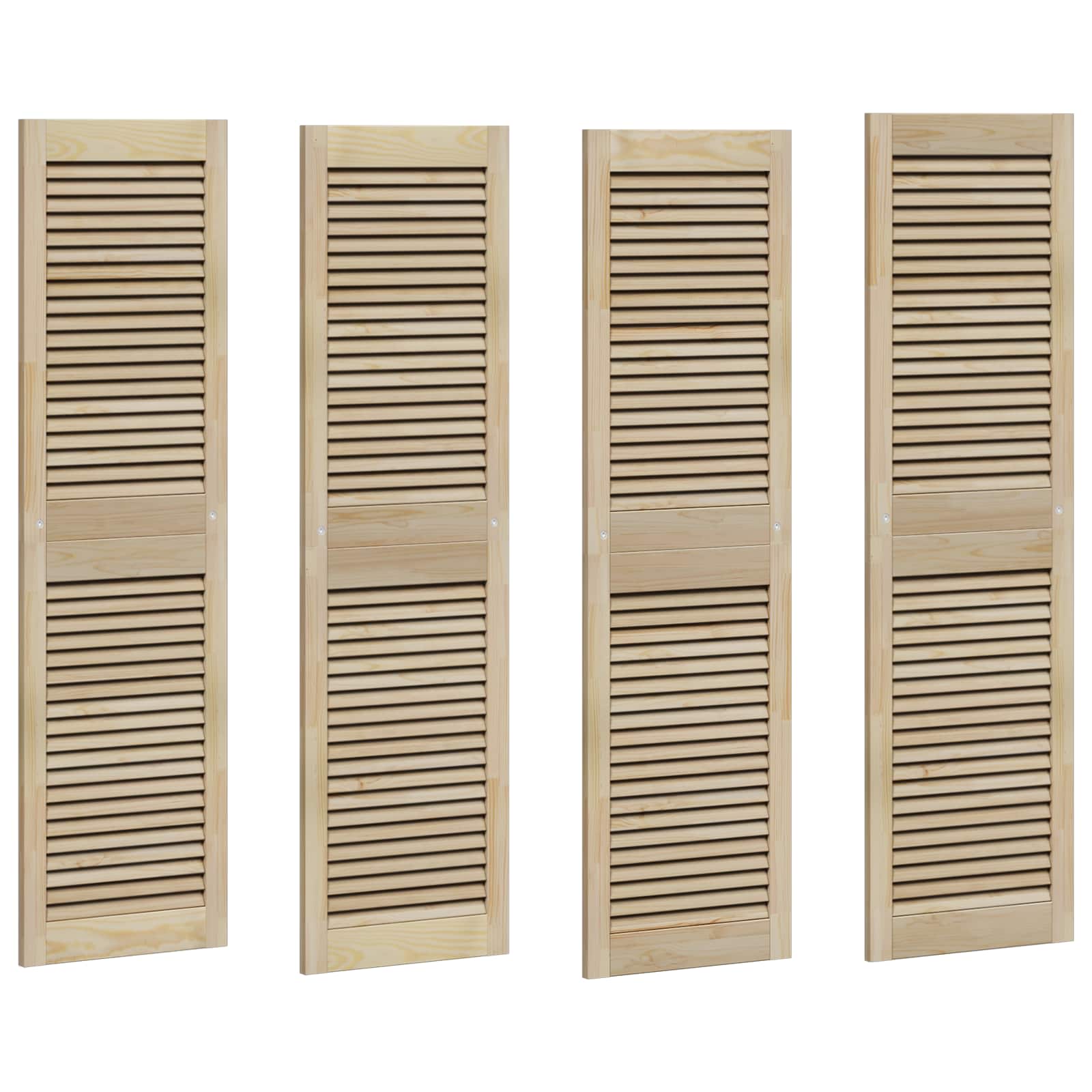 Vidaxx porte de placard 4 pcs naturel 140,5 x 2,1 x 39,5 cm bois de pin massif