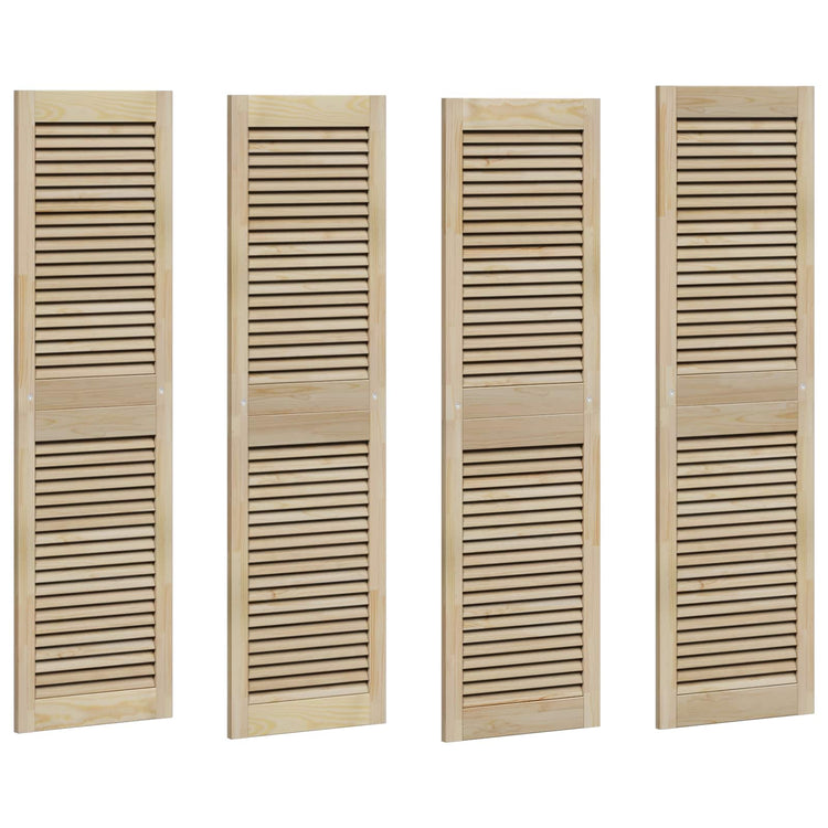 Vidaxx porte de placard 4 pcs naturel 140,5 x 2,1 x 39,5 cm bois de pin massif