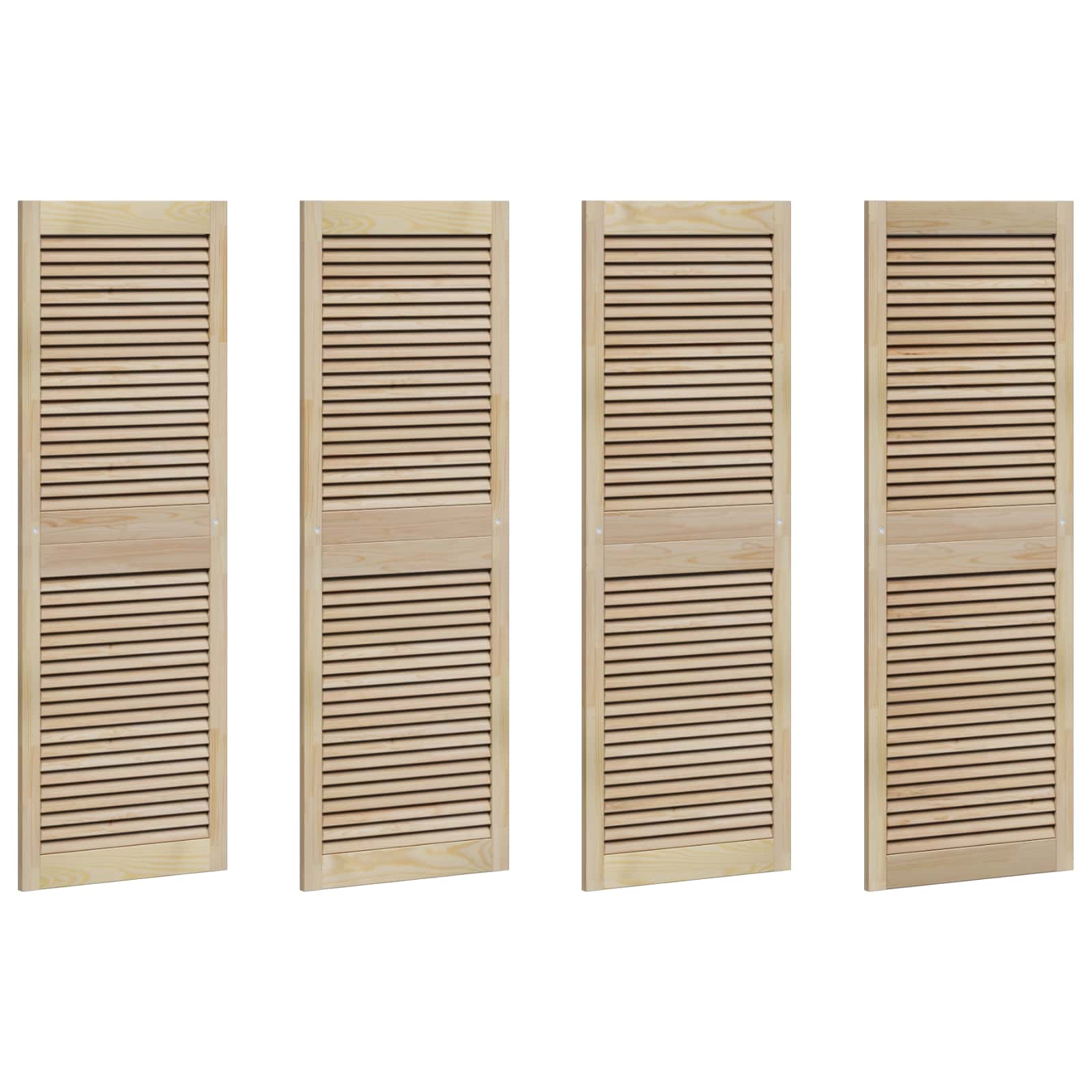 Vidaxx porte de placard 4 pcs naturel 140,5 x 2 x 59,5 cm bois de pin massif