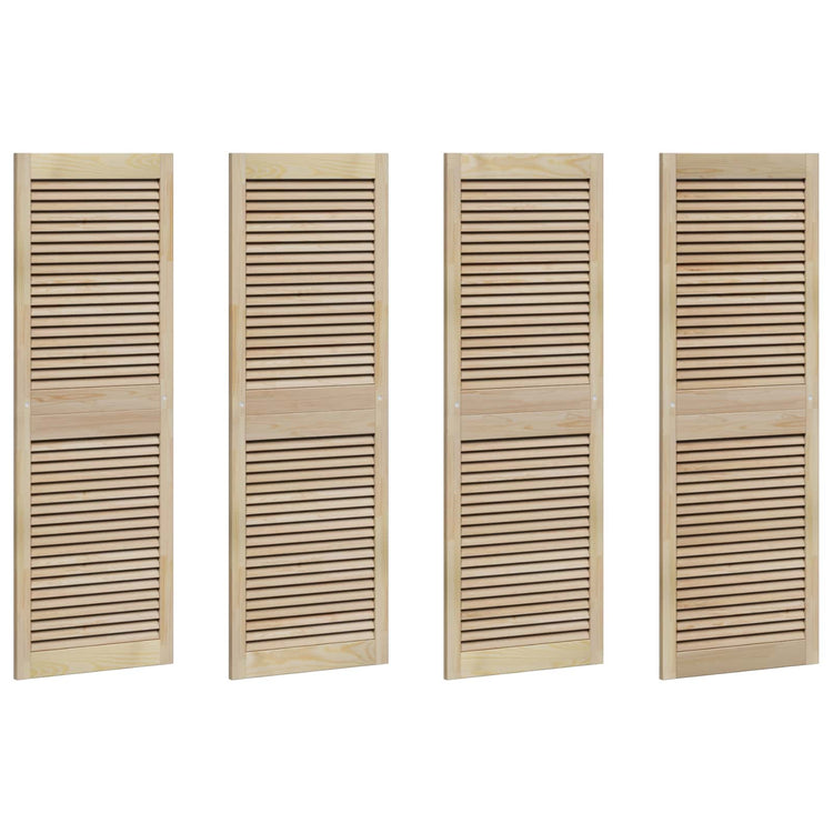 Vidaxx porte de placard 4 pcs naturel 140,5 x 2 x 59,5 cm bois de pin massif