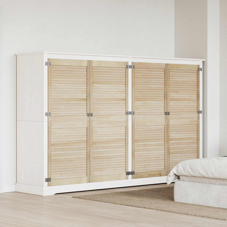 Vidaxxl porte d'armoire 4 pcs naturel 140,5 x 2,1 x 59,5 cm bois de pin massif