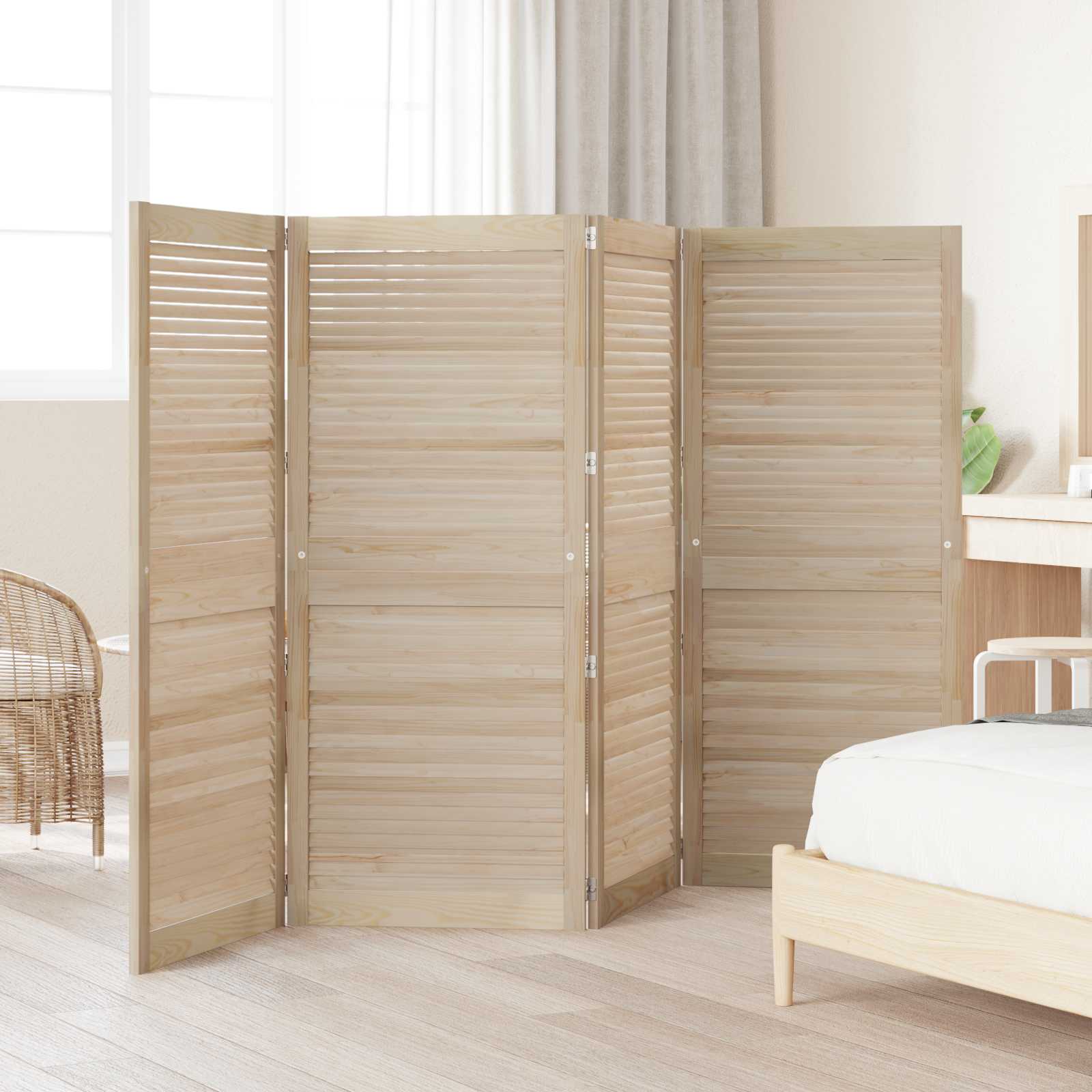 Vidaxxl porte d'armoire 4 pcs naturel 140,5 x 2,1 x 59,5 cm bois de pin massif