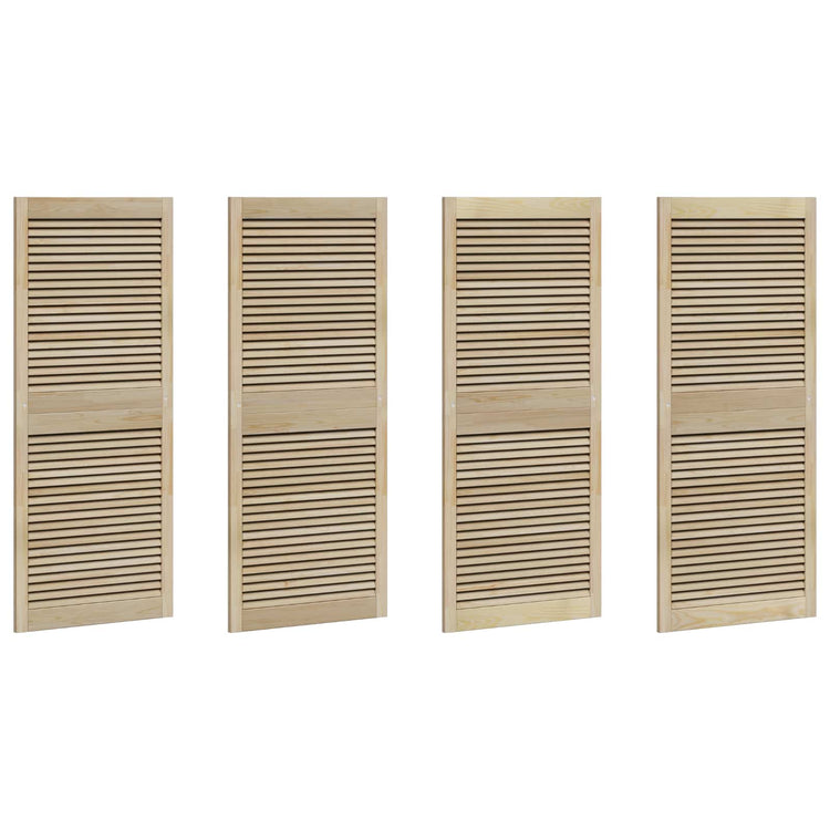 Vidaxxl porte d'armoire 4 pcs naturel 140,5 x 2,1 x 59,5 cm bois de pin massif