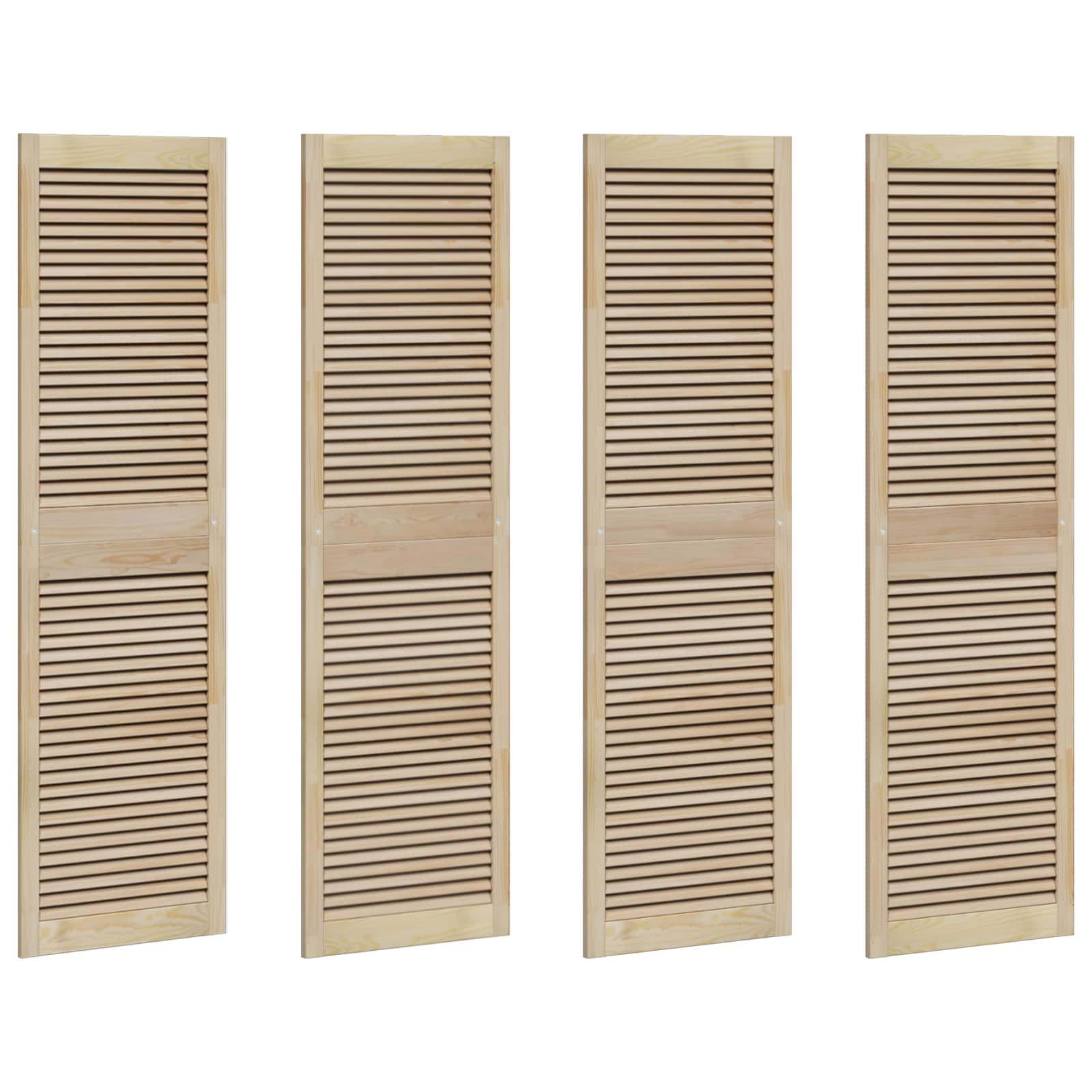 Vidaxxl porte d'armoire 4 pcs naturel 170 x 2,1 x 49,5 cm bois de pin massif