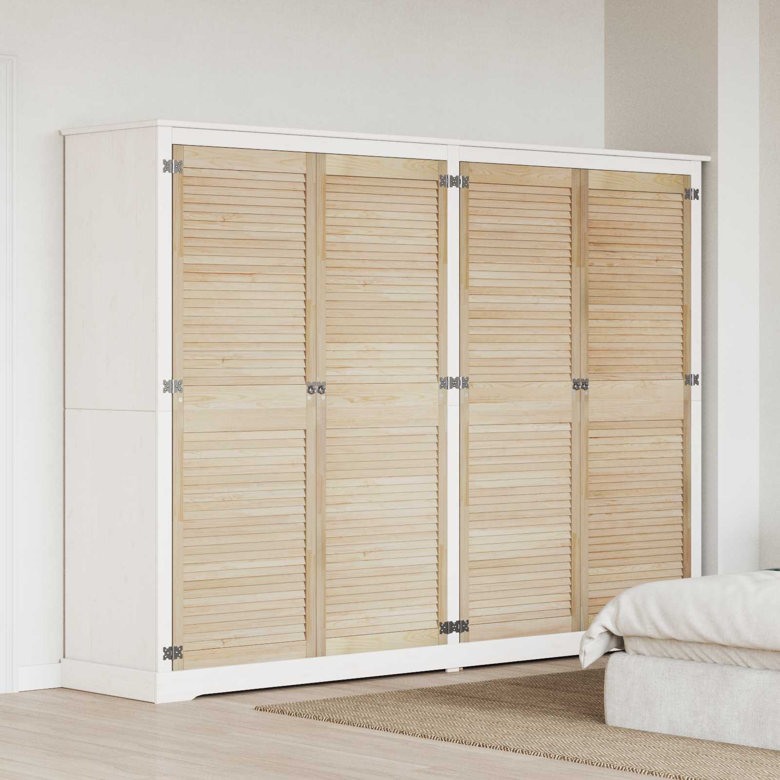 Vidaxxl porte d'armoire 4 pcs naturel 170 x 2,1 x 59,5 cm bois de pin massif