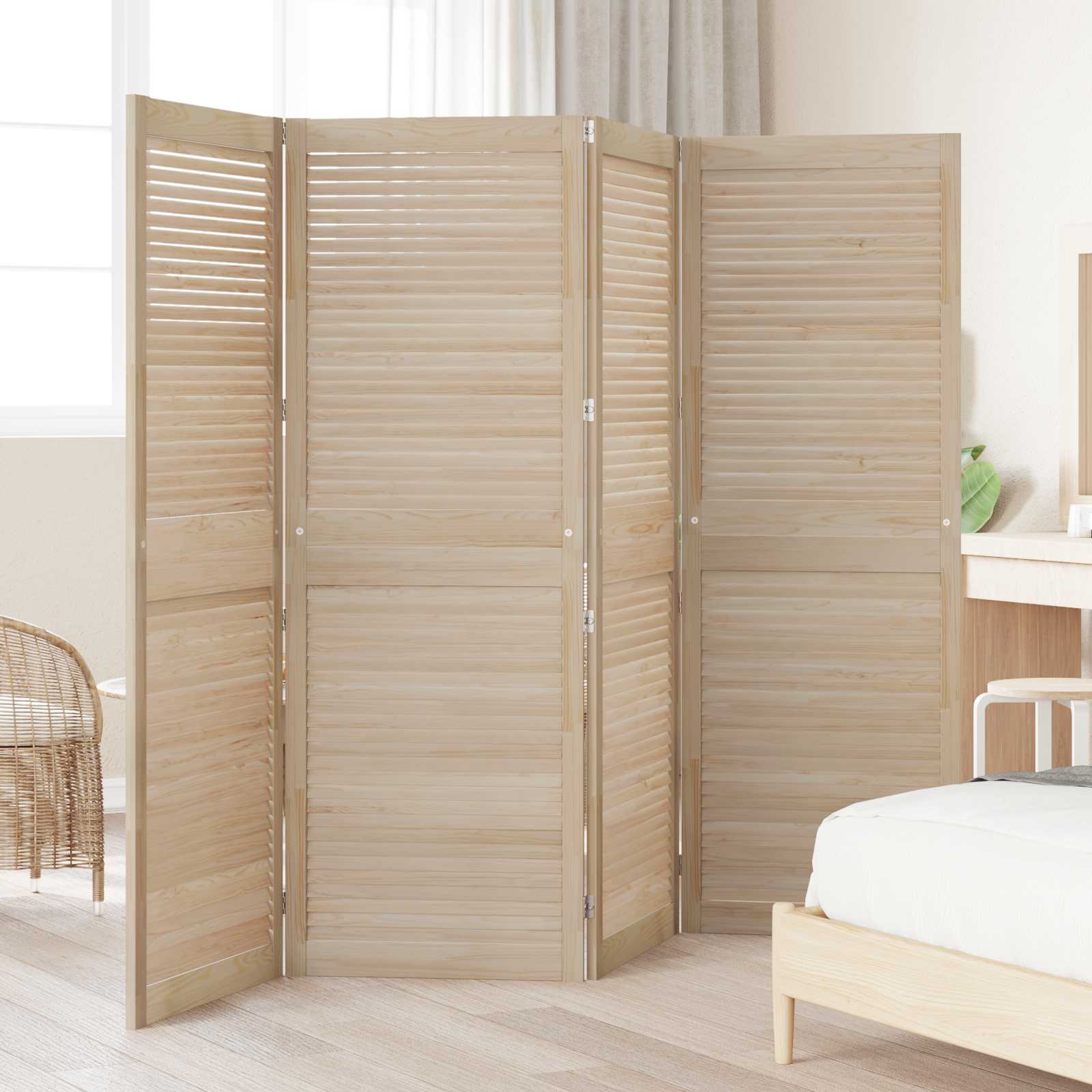 Vidaxxl porte d'armoire 4 pcs naturel 170 x 2,1 x 59,5 cm bois de pin massif