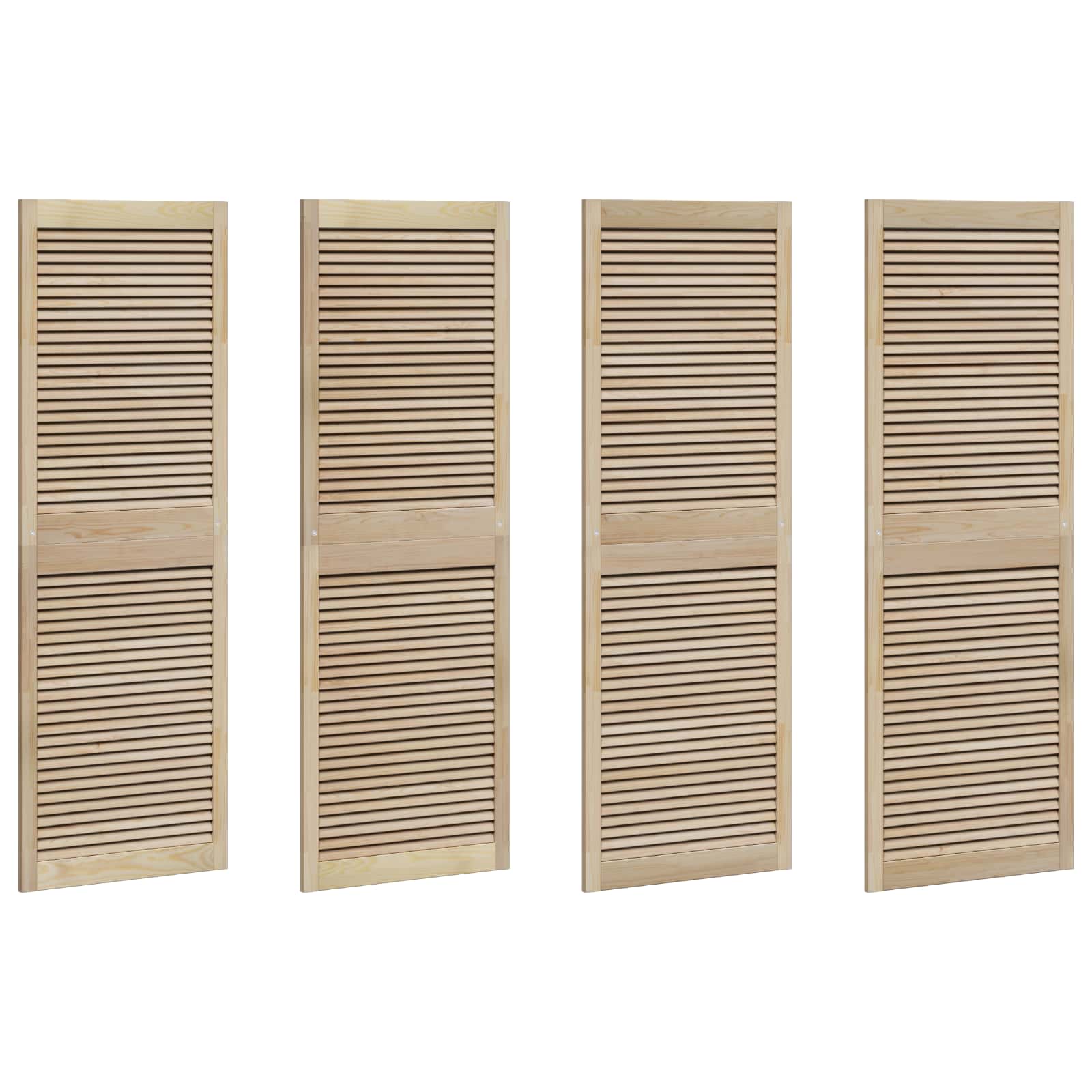 Vidaxxl porte d'armoire 4 pcs naturel 170 x 2,1 x 59,5 cm bois de pin massif