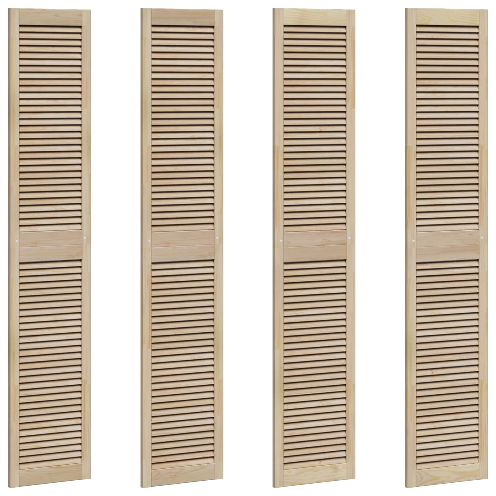 Vidaxxl porte d'armoire 4 pcs naturel 201 x 2,1 x 39,5 cm bois de pin massif