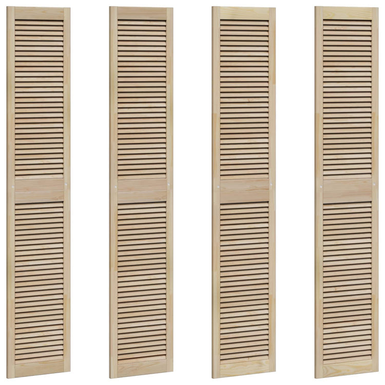 Vidaxxl porte d'armoire 4 pcs naturel 201 x 2,1 x 39,5 cm bois de pin massif