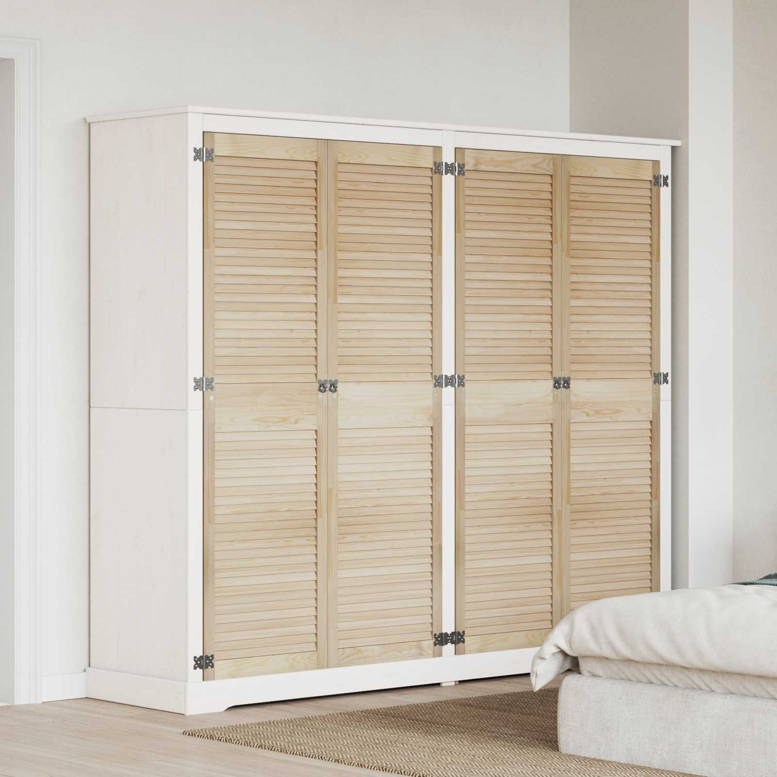 Vidaxxl porte d'armoire 4 pcs naturel 201 x 2,1 x 49,5 cm bois de pin massif