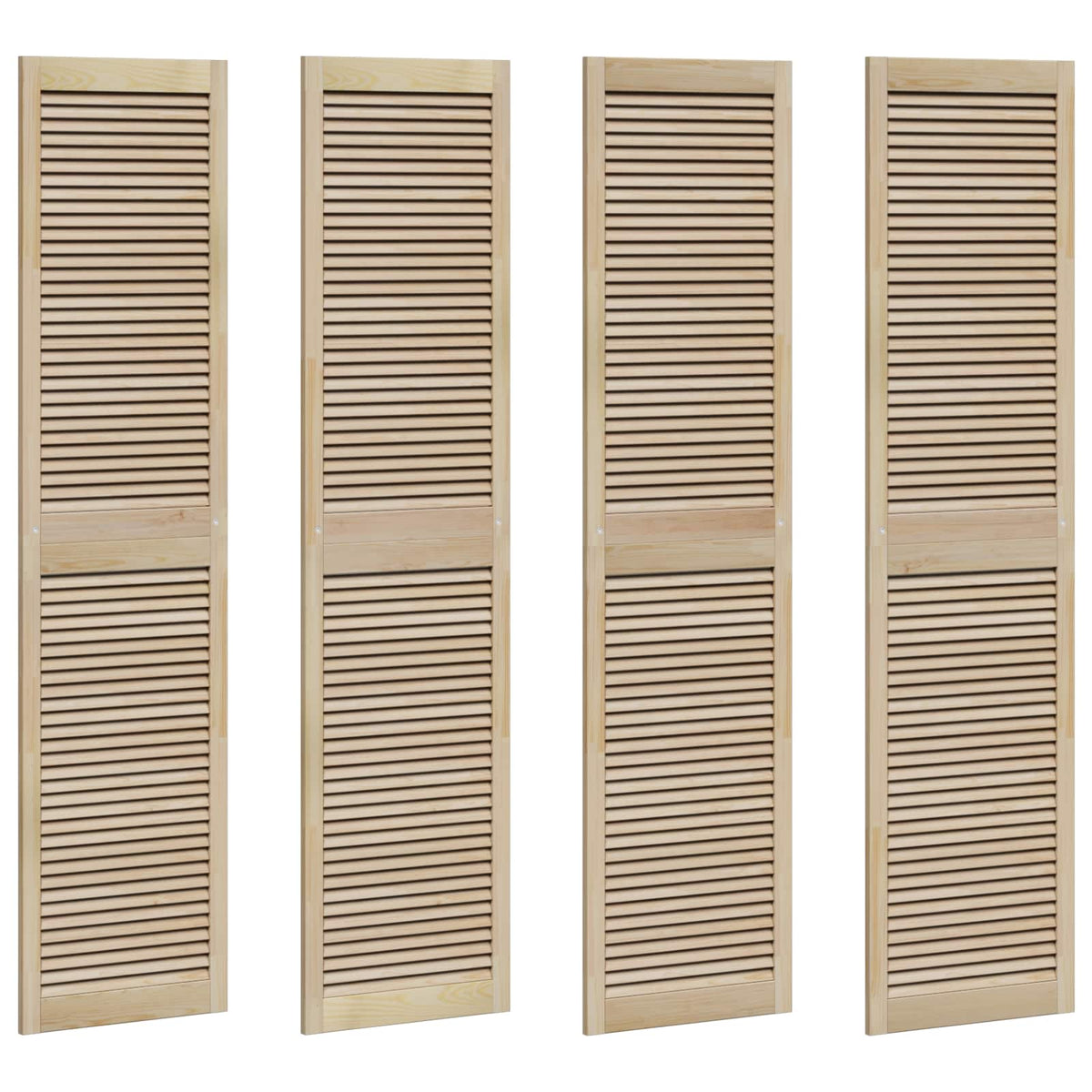 Vidaxxl porte d'armoire 4 pcs naturel 201 x 2,1 x 49,5 cm bois de pin massif