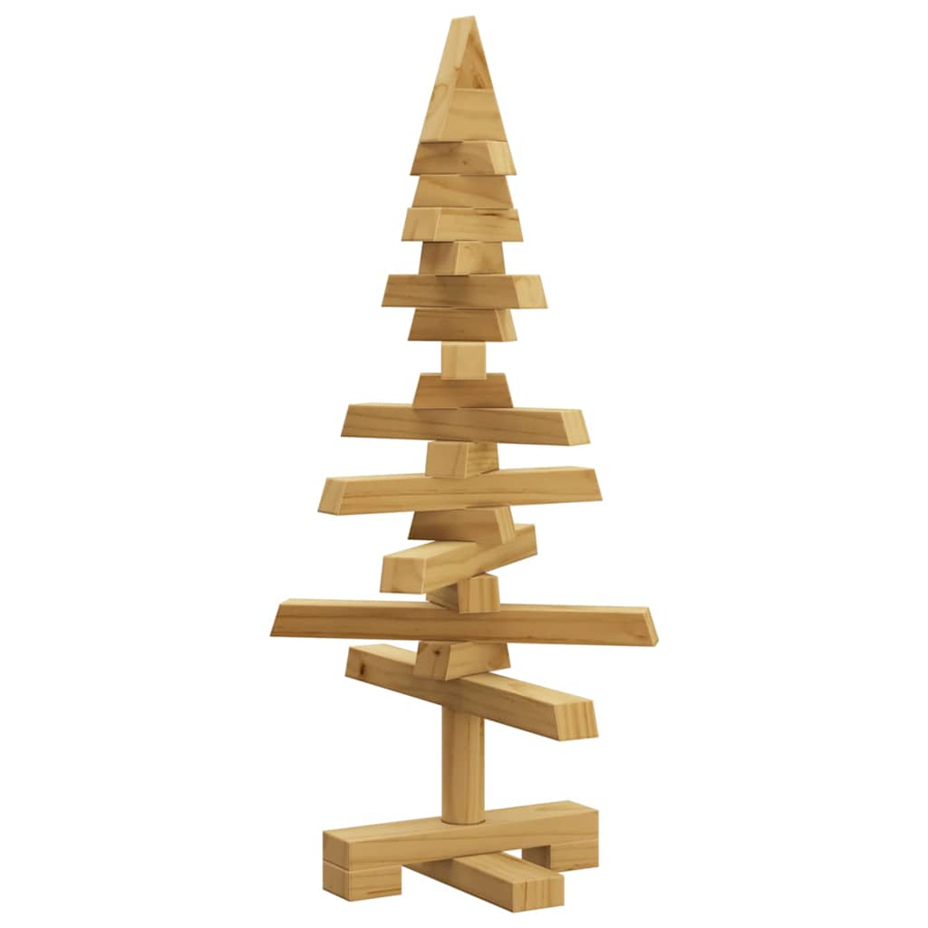 VidaXL sapin de Noël en bois avec bois de pin massif marron standard 60 cm