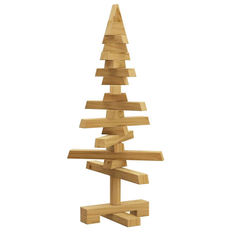 VidaXL sapin de Noël en bois avec bois de pin massif marron standard 60 cm