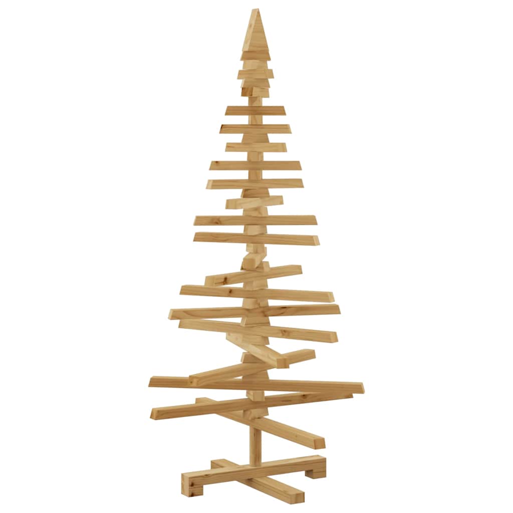 VidaXL sapin de Noël en bois avec bois de pin massif marron standard 120 cm