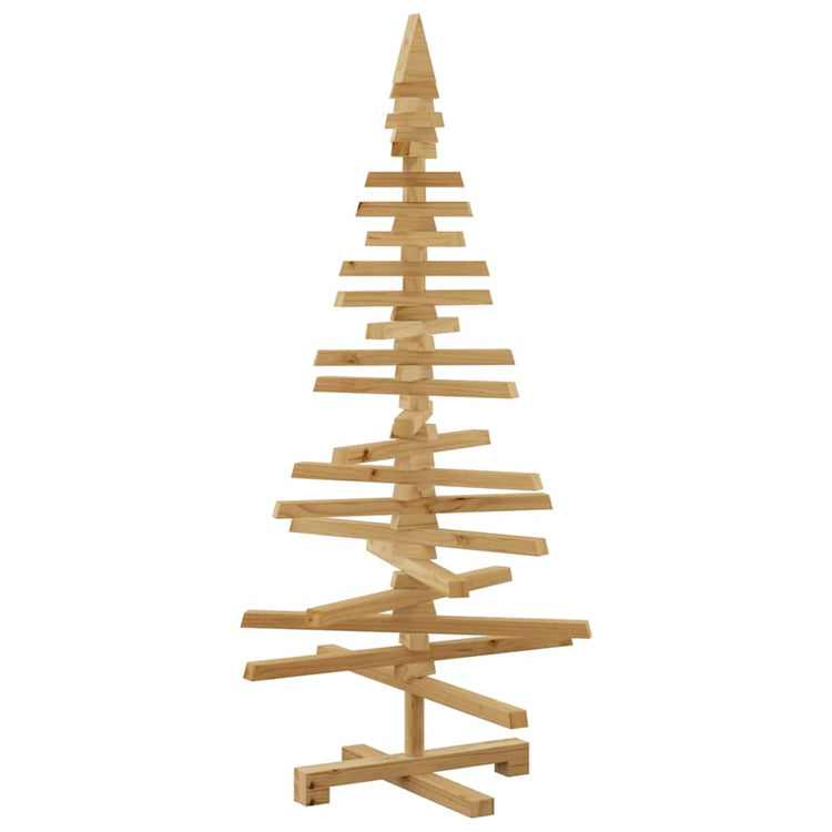 VidaXL sapin de Noël en bois avec bois de pin massif marron standard 120 cm