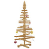 VidaXL sapin de Noël en bois avec bois de pin massif marron standard 120 cm