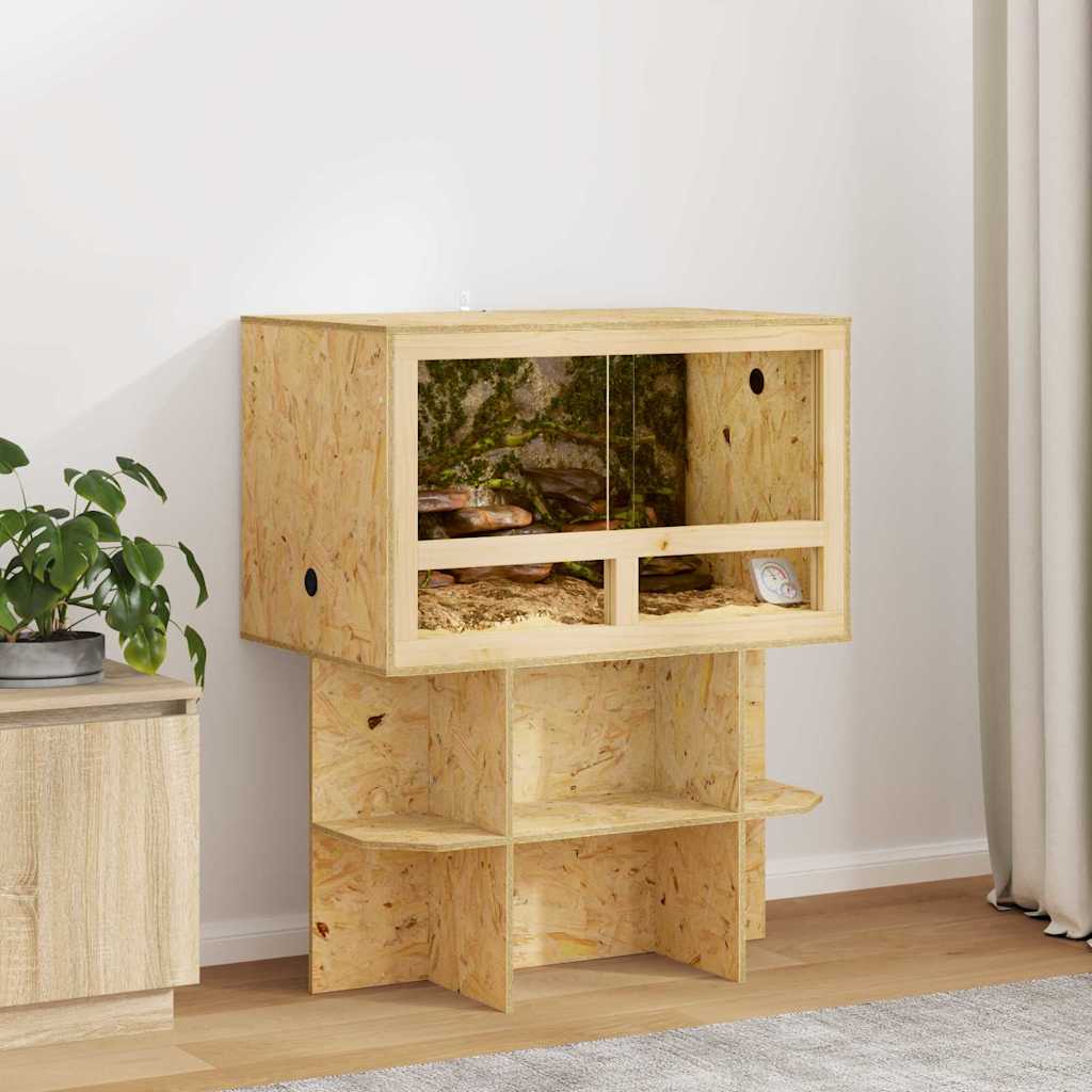 Vidaxl terrarium marron 80 x 50 x 50 cm osb