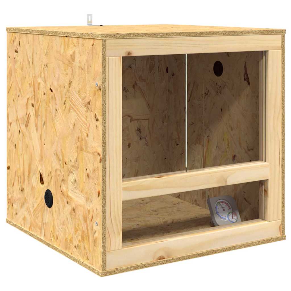 Vidaxl terrarium marron 50 x 50 x 50 cm osb