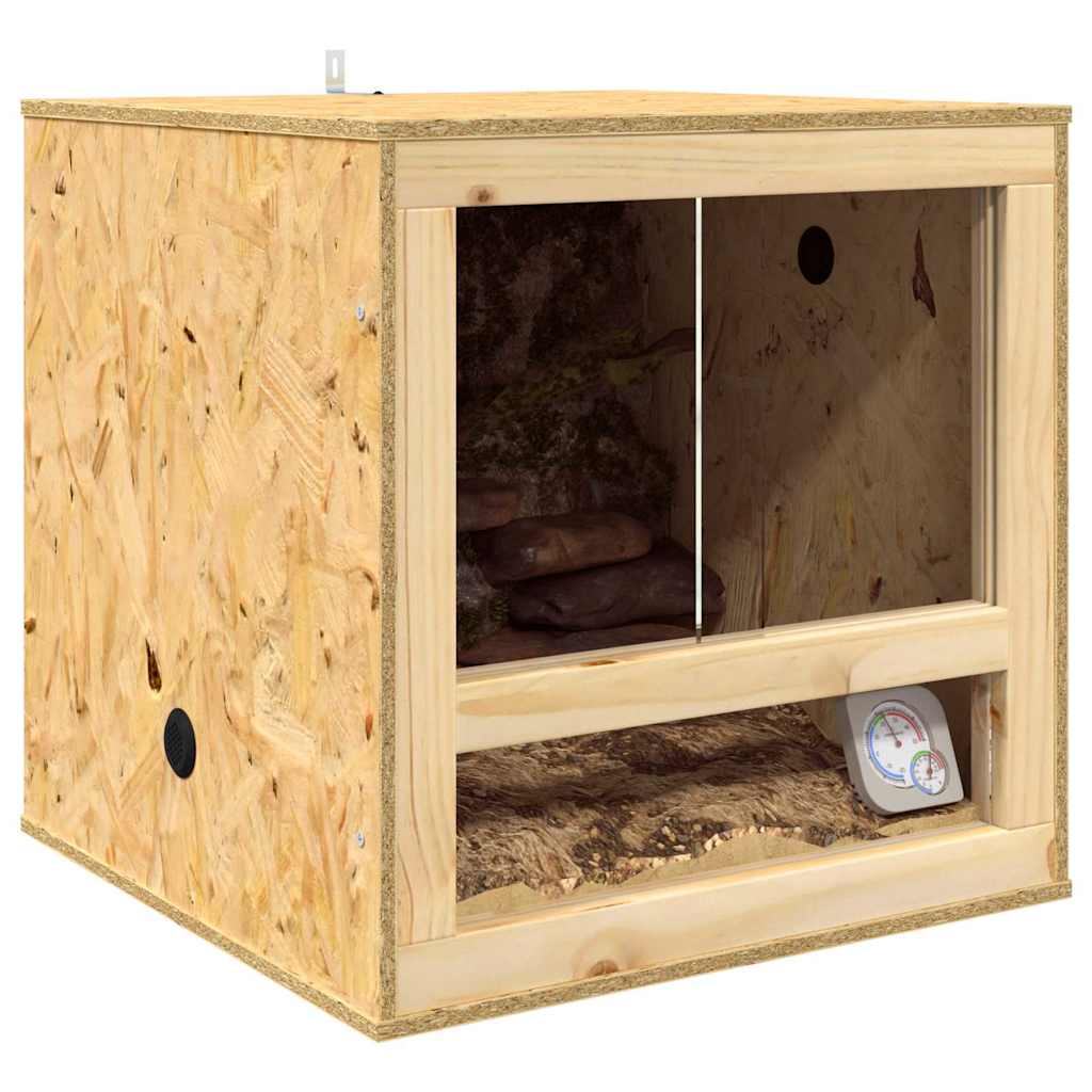 Vidaxl terrarium marron 50 x 50 x 50 cm osb