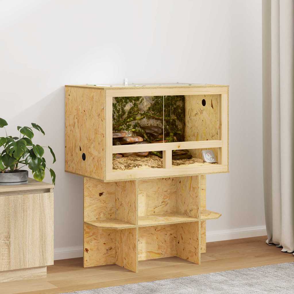 Vidaxl terrarium marron 80 x 50 x 50 cm osb