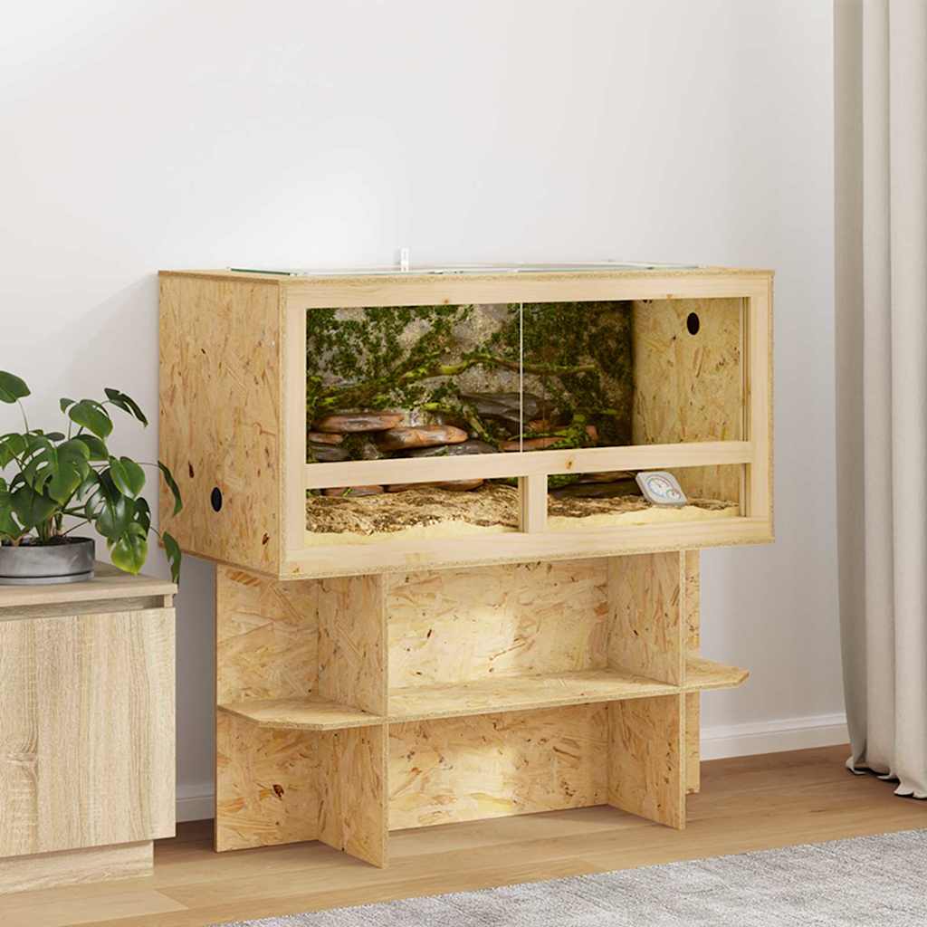 Vidaxl terrarium marron 100 x 50 x 50 cm osb