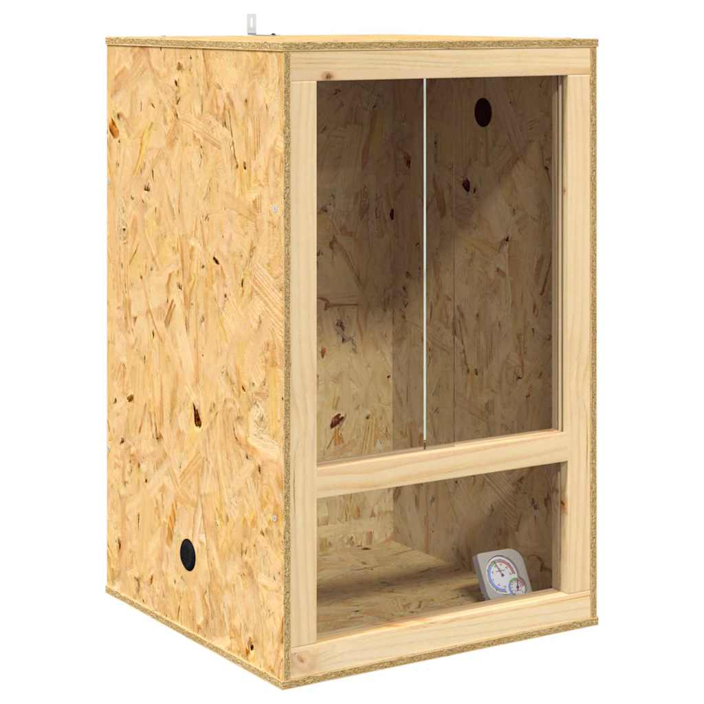 Vidaxl terrarium marron 50 x 50 x 80 cm osb
