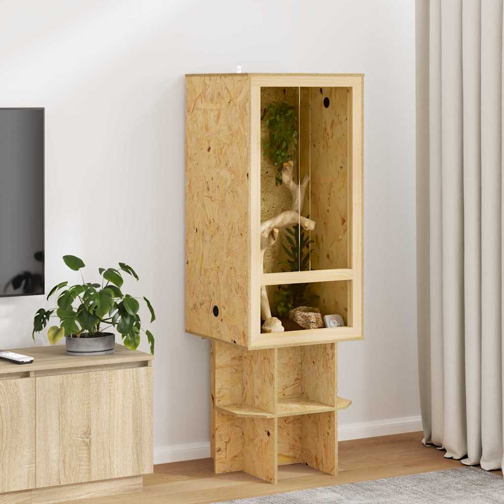 Vidaxl terrarium marron 50 x 50 x 100 cm osb