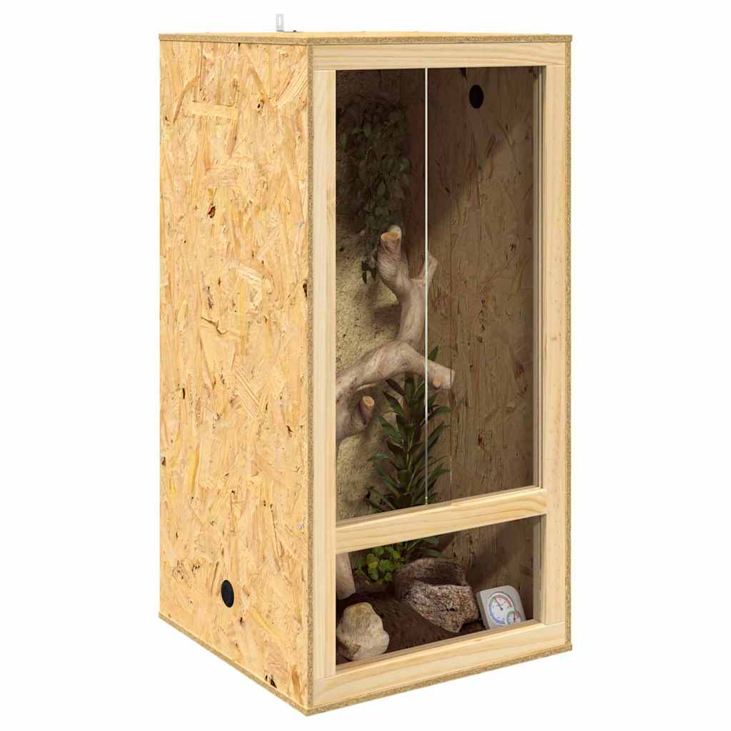 Vidaxl terrarium marron 50 x 50 x 100 cm osb