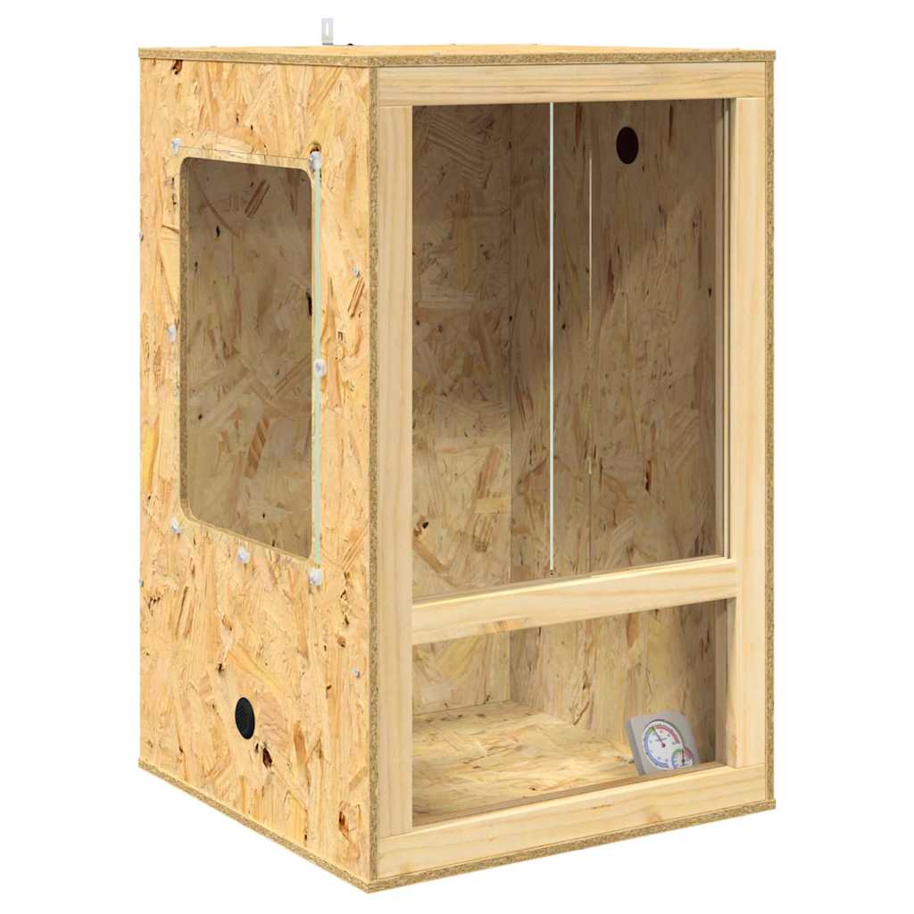 Vidaxl terrarium marron 50 x 50 x 80 cm osb