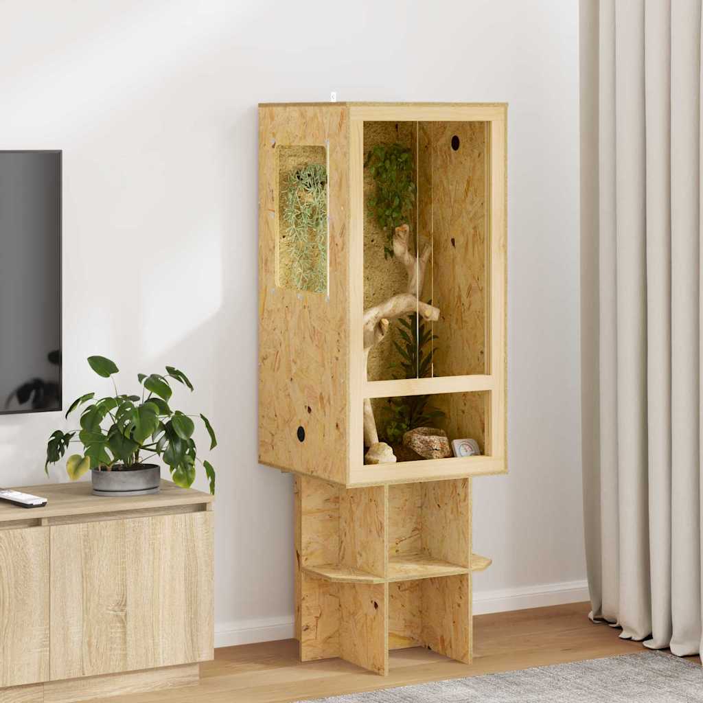 Vidaxl terrarium marron 50 x 50 x 100 cm osb