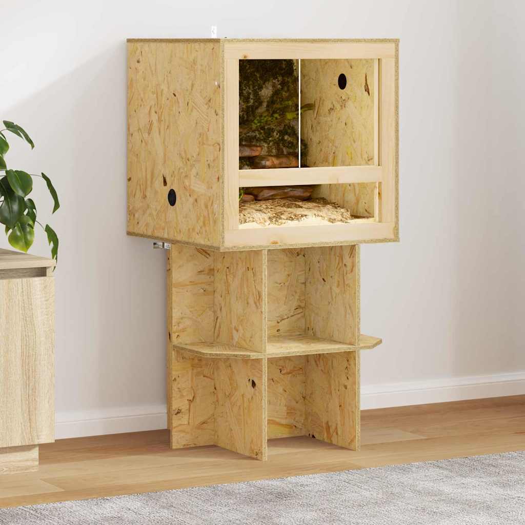 Vidaxl base de terrarium marron 50 x 50 x 50 cm osb