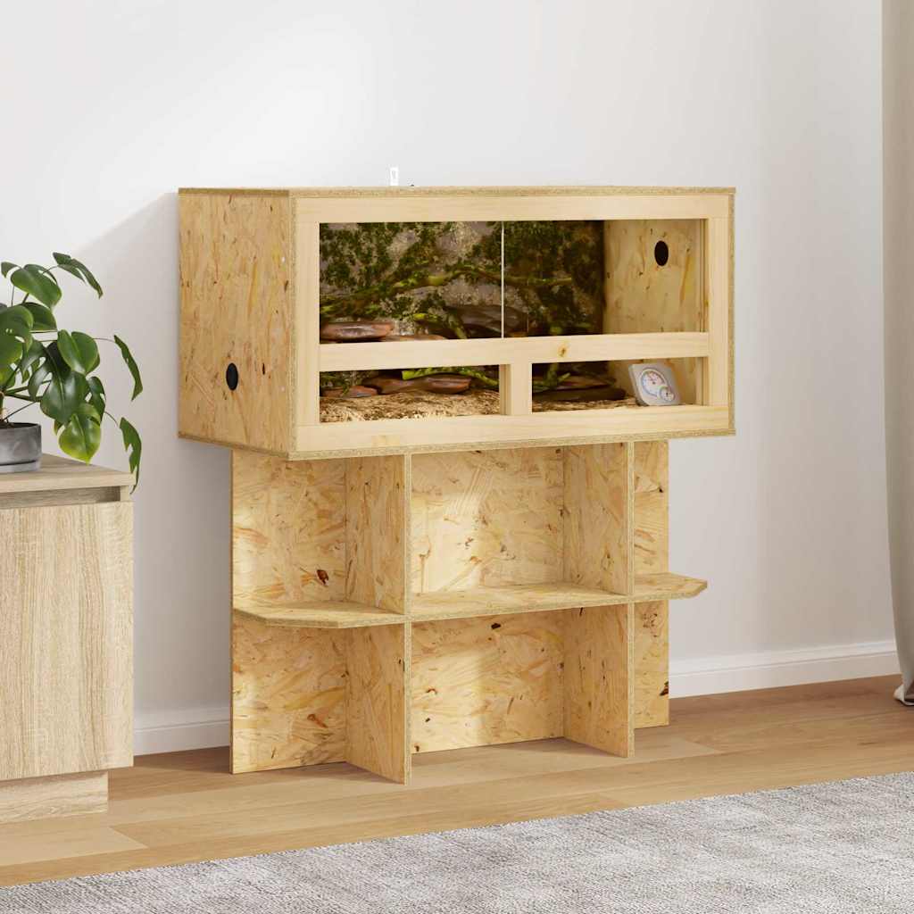 Vidaxl base de terrarium avec étagère marron 80 x 40 x 50 cm osb