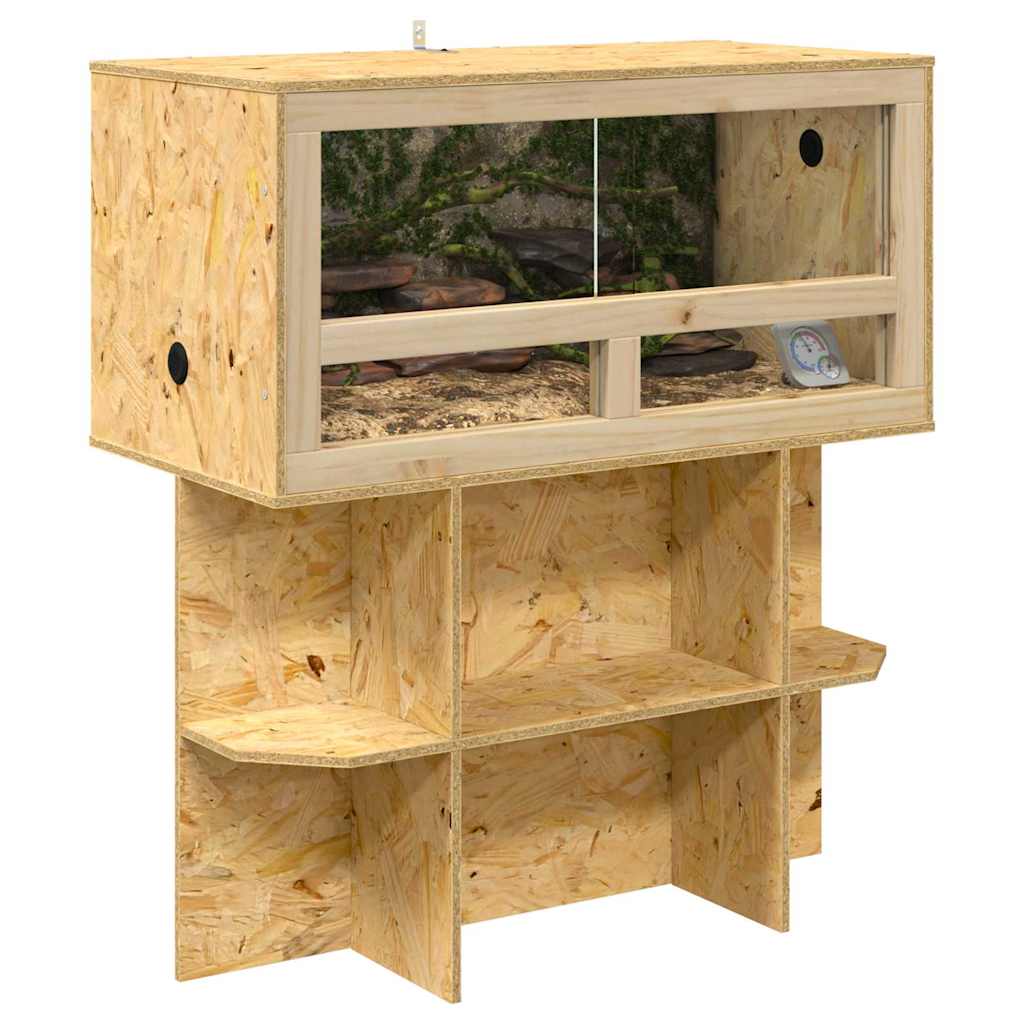 Vidaxl base de terrarium avec étagère marron 80 x 40 x 50 cm osb